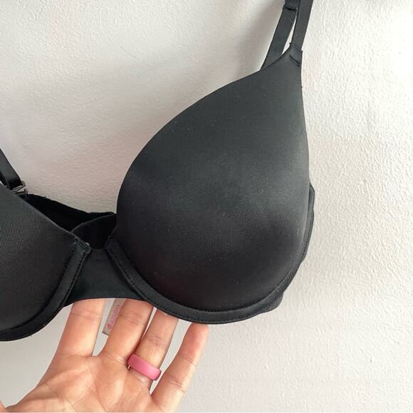 PINK Victoria’s Secret | Women’s Solid Black Wear Everywhere Push-Up Bra 32D - Picture 4 of 8
